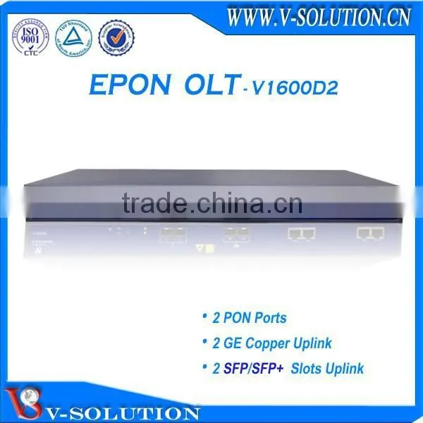 2PON GEPON OLT FTTH Networking Equipment Support L3 Route Function With Cisco Style CLI Management Made in China