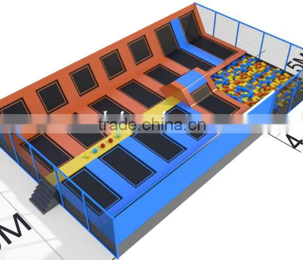 New Design Indoor Trampoline Park,large Trampolines With Foam Pit for Sale photo-2