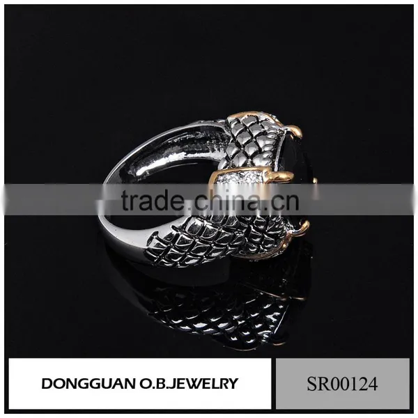 Fashion Jewelry New Styles Elegance Black Gemstone Ring in Silver photo-3