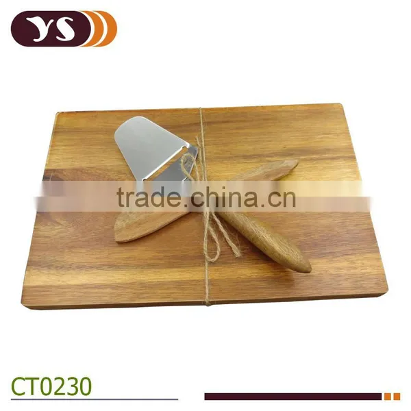 Acacia Wood Cheese Board With Cheese Tools