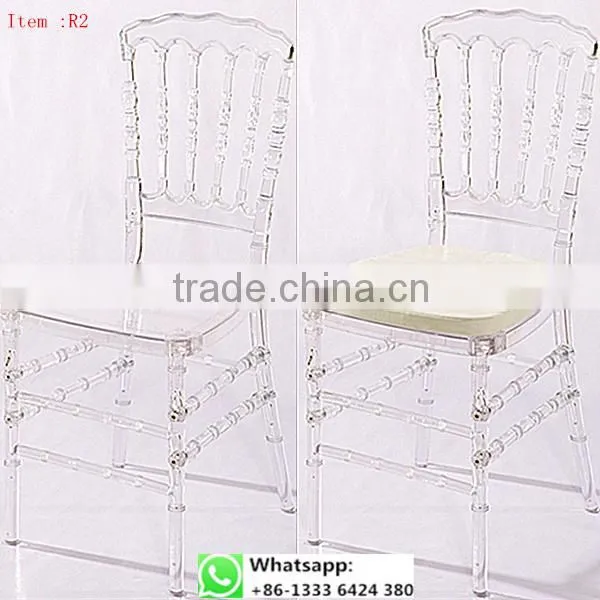 Quality Factory Supply Transparent Clear Resin Acrylic Wedding Chiavari Chair for Wedding Item: R1# photo-3