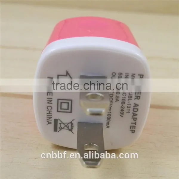 Universal EU USA Wall Adapter Plug USB Home Travel Charger Power Cube 1A photo-2