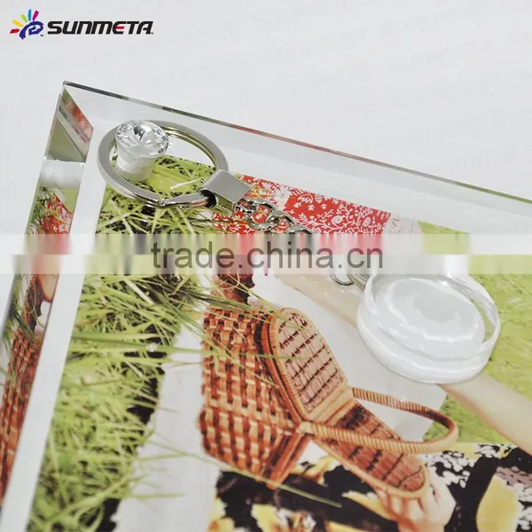 Blank Key Ring DIY Digital Photo Sublimation Creative Promotional Gift Crystal Key Chain photo-3