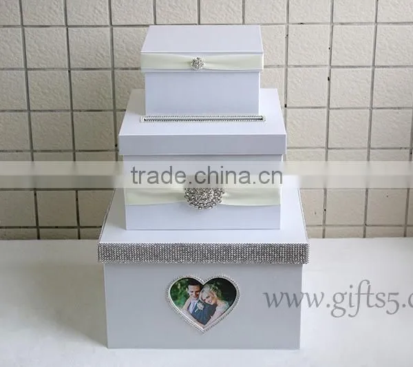Luxury Handmade Card Boxes for Weddings With Photo Frame photo-2