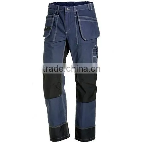 Black Cordura Work Trousers With Holster Pocket