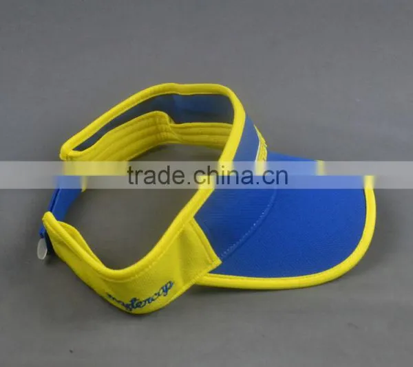 China Supplier Custom 100% Polyster Sun Visor Cap With 3D Embroidery photo-5