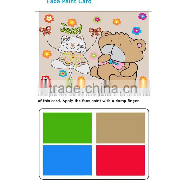 Chritmas Face Paint Card With Face Painting