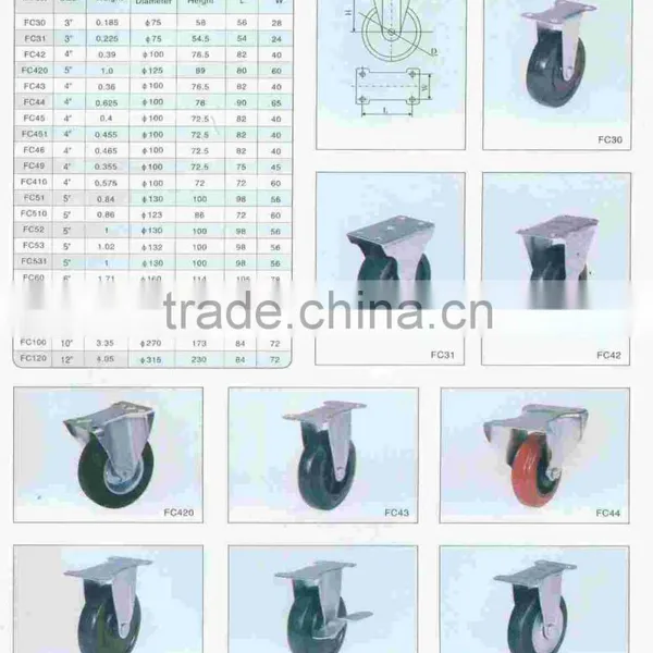 Forklift Two Split Wheel 3.00D-8 Hand Trolley Two Wheel