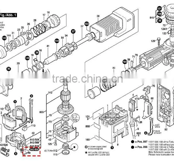 Demolition Hammer GSH 11E Accessory Replace Parts CARBON BRUSH 6*16*24mm 1617014126 photo-2