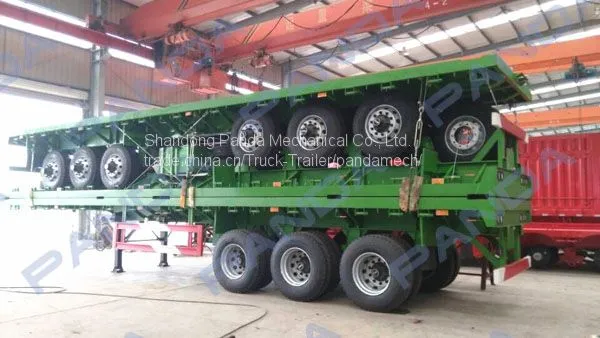 NEW Mechanical Ramp3 Axle 40t Flatbed Semi Trailer for Truck Trailer