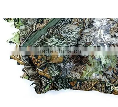 Mens High Quality Natural Hooded Camouflage Leafy Hunting Suit photo-4
