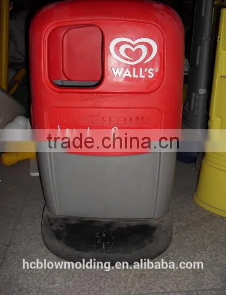 Customize Hot Plastic Dustbin Recycle Trash Bin Blow Molding , Sanitation HDPE Cheap Outdoor Plastic Dustbin photo-3