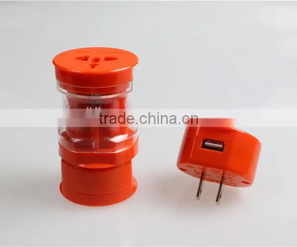 2016 Promotion Gift Item Multi World International Travel Adapter Low Price With USB Port From China Factory Directly photo-4