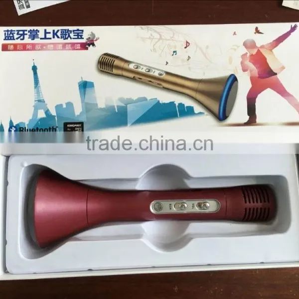 Mini Portable Cheap Hot Sale Bluetooth Wireless Handheld Karaoke With Colorful Flashlight photo-2