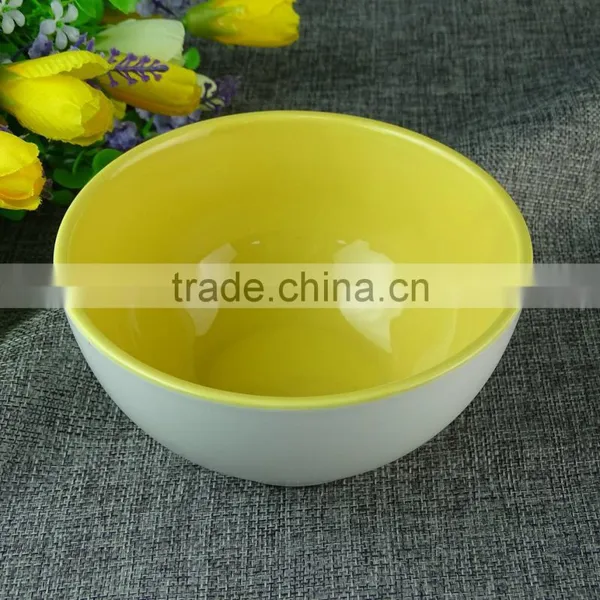 Chaozhou Supplier Stocked Wholesale 6.69 Inch White Ceram Bowls With Flower Decal Household Bowls photo-2