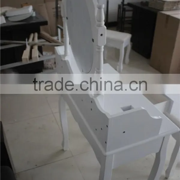 Living Room K/D Dressing Table Designs With Mirror And Stool Scream Color One Set Dresser Mail Package YD-C-1 Item 76*40*142cm photo-5