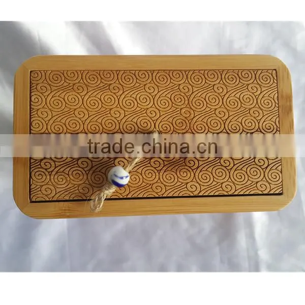 China Casket Manufacturers Drawer Made of Natural Bamboo With Carved photo-3