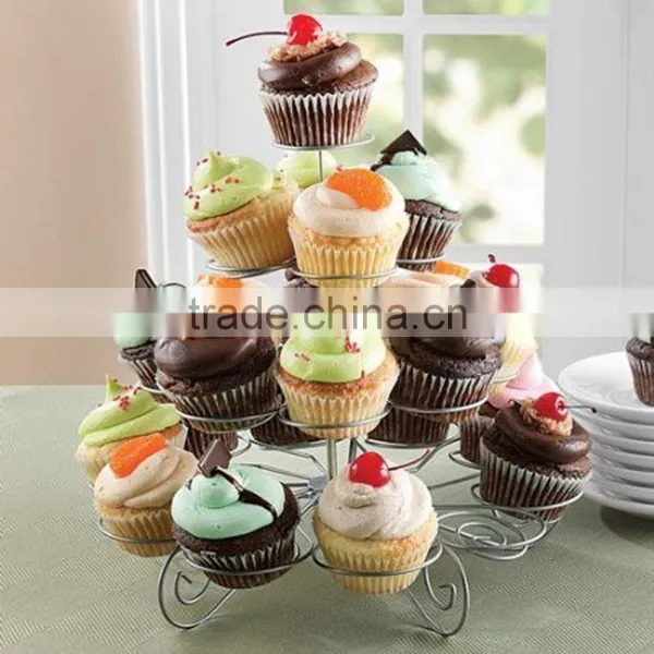 4 Tier Cupcake Stand Metal Holder Tower Wedding Birthday Party Dessert Display photo-2