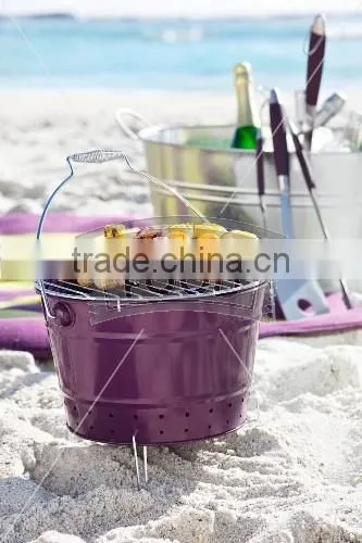 High Quality Colorful Camping Bucket BBQ Grills photo-2