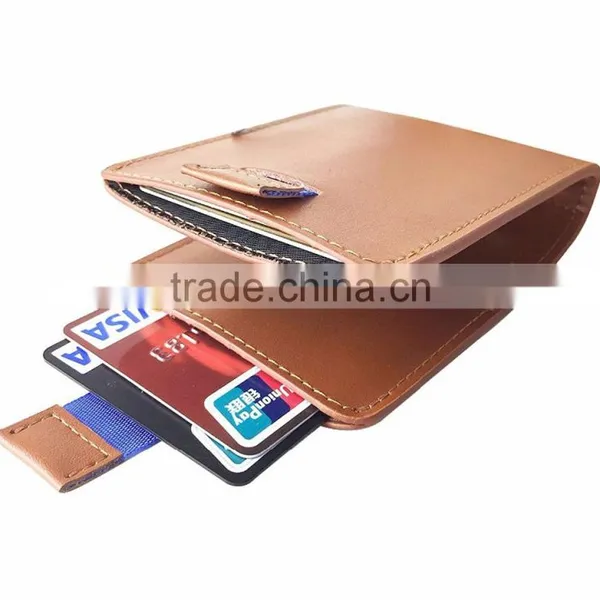 Ultra Slim RFID Blocking Bifold Leather Wallet Pull Tab With Money Clip photo-3