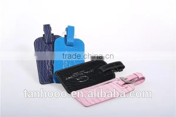 Customize PU Faux Leather Fashion Crocodile Skin Pattern Luggage Baggage Tag Handbag Tags photo-5