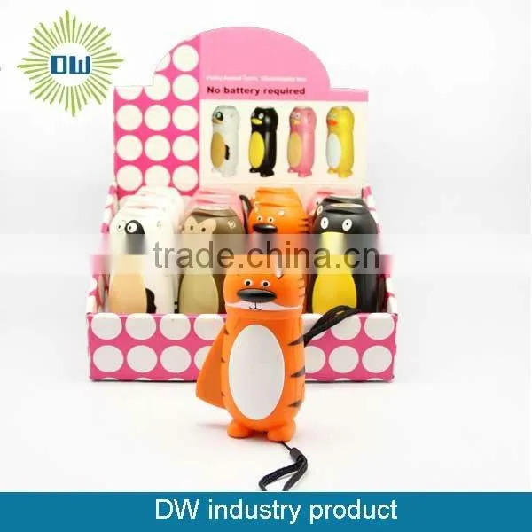 Led Dynamo Animal Flashlight Torch