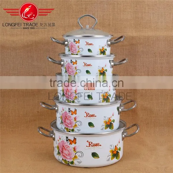 High Quality Printing Gift Promotion Hot Item Enamel/ Ceramic Casserole Pot /Cookware Set photo-2