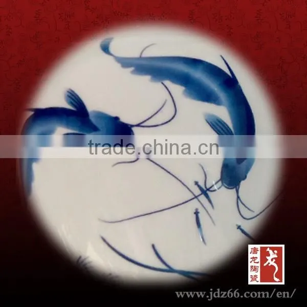 Art Beauty Blue Color Porcelain Ceramic Tea Caddy photo-2