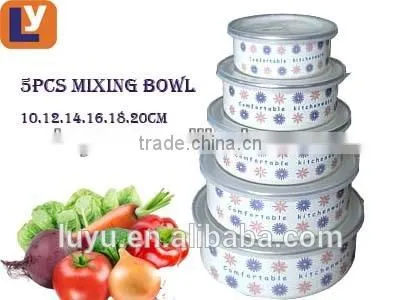 Special Decor Enamel Storage Bowl Set With Round Bottom photo-2