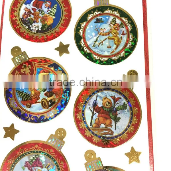 Foil Sticker, Laser Foil Sticker, Christmas Foil Sticker photo-3