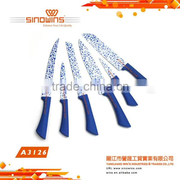 A3120 New Design Hot Sale Non-stick Coating 5PCS Stainless Steel Knife Set photo-6