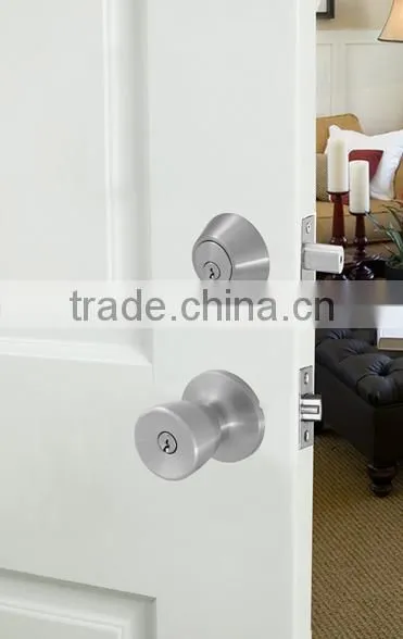 More Popular Stainless Steel Combo Locket, Entrance Round Knob Tubular Lock and Single Cylinder Deadbolt photo-3