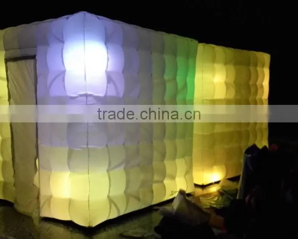 New Advertising 3D LED Inflatable Photo Booth Enclosure LED Wedding Inflatable Photobooth Shell photo-2