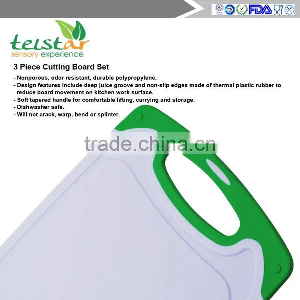 Manufacturer of Promotional Big Medium Small 3 PCS Green Plastic Cutting Board, and PP Cutting Board photo-5