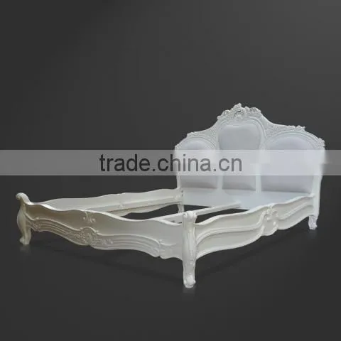 Bed Carving Nobel White Color photo-2