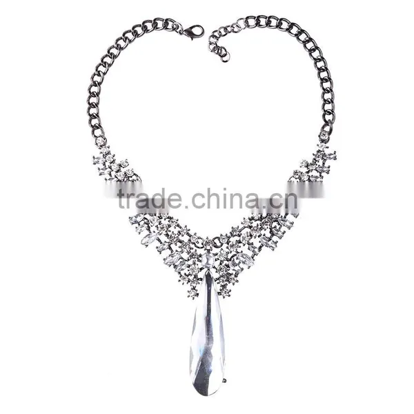 New Fashion Big Teardrop Pendant Choker Necklace for Women Accessories photo-4