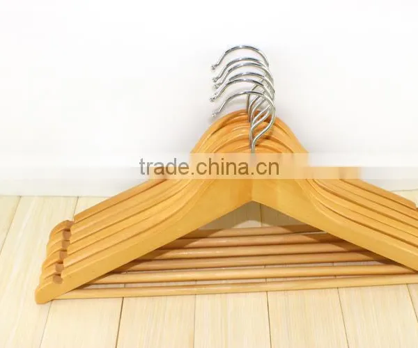 Lovely Normal Solid Wooden Hanger Wood Bottom Pants Hanger Low-price Wooden Shirts Hanger photo-2