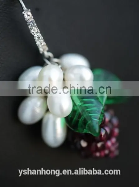 Unique Women Style Cascade Bead Natural Pearl Hook Earring Hanging Pearl Earrings Pendant for Women photo-2