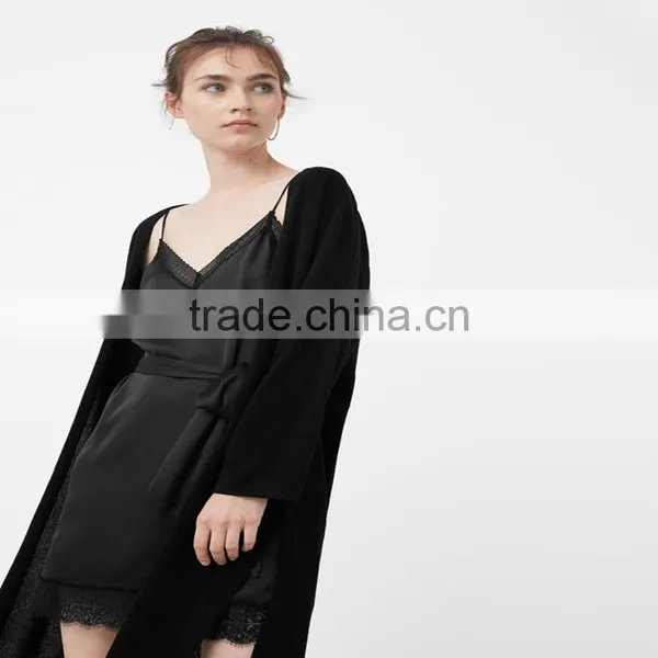 Dongguan Yihao 2016 China Manufacturers Hot-sale Custom New Suede Lace Trim Silk Satin Dress Styles Girls Dress photo-2