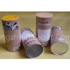 Paper Tube Containers With Metal Cap and Bottom and Cap, PE Cap for Chicken Powder