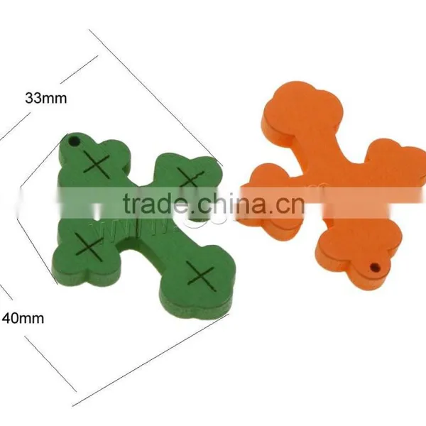 Best Selling Products Dyed Wood Cross Pendants photo-2