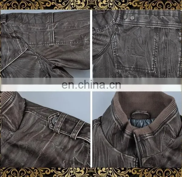 2015 New Model Designer Crocodile Leather Jacket photo-4