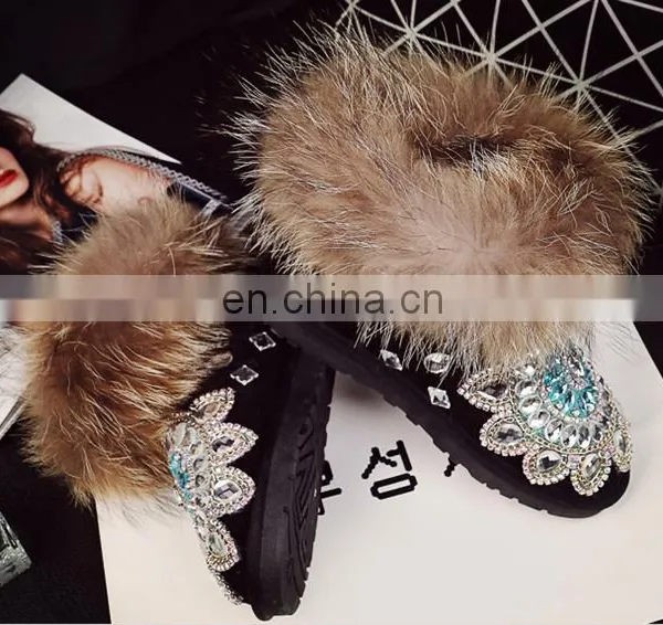 Aidocrystal High Quality New Winter Women Shoes Rhinestone Ladies Shoes Fashion Bling Snow Boots for Girls photo-4