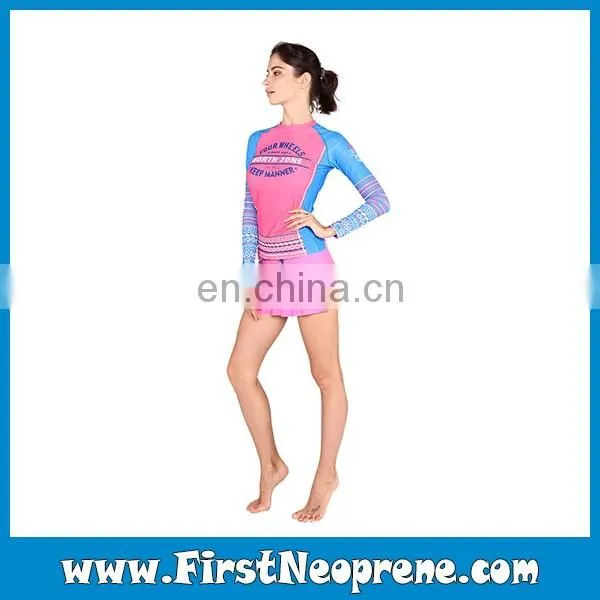 Pink Color Lovely Patterns UV Protection Rash Guard For Sale photo-5