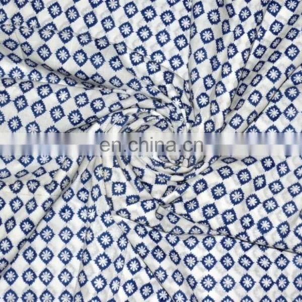 Indian Hand Block Print Fabric 100% Cotton Natural Print photo-4