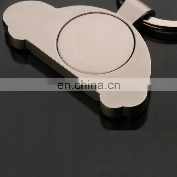 Metal Car Shape Shopping Cart Coins Keychain photo-3