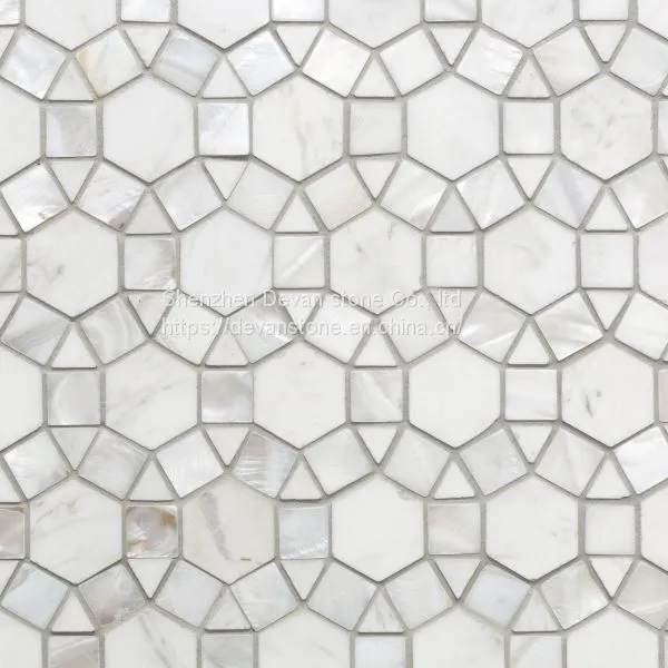 Marble Bathroom Floor Mosaic Tiles photo-2