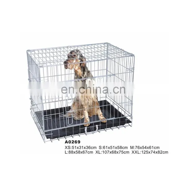 Wholesale Commercial Foldable Collapsible Large Design Cheap Stainless Steel Iron Metal Wire Pet Dog Kennel Cages House photo-2