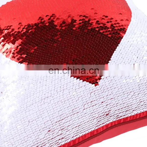 Amazon Top Seller 2019 Lovely Heart Pattern Sequin Decorative Cushion/pillow photo-4