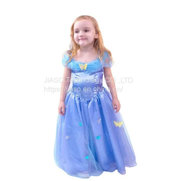 Wholesale Children Dresses Blue Costume From China Girls Cinderella Princess Cosplay